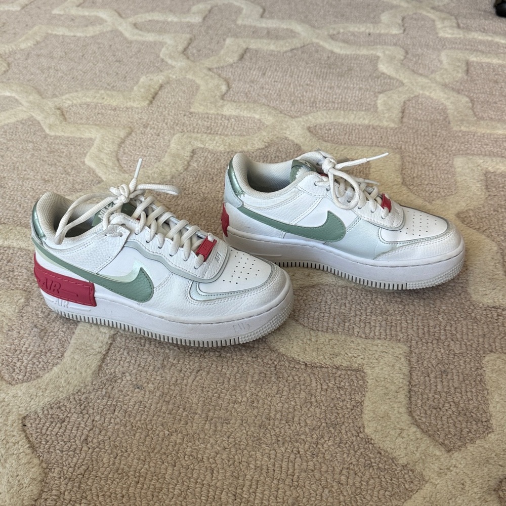 Nike Air. Cute white, pink and light green color.